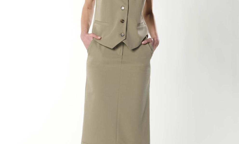 Spencer Clothing | Gilet Luigi e gonna Novara in tessuto Gerry