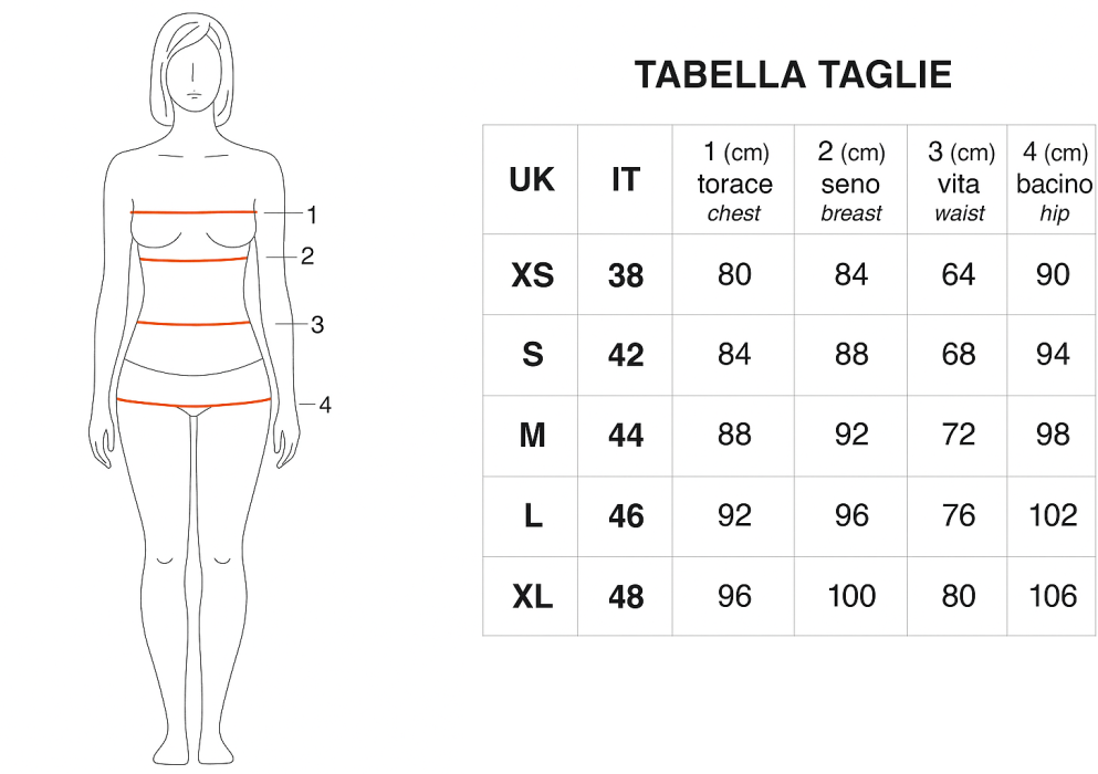 Tabella con guida alle taglie di Spencer Clothing