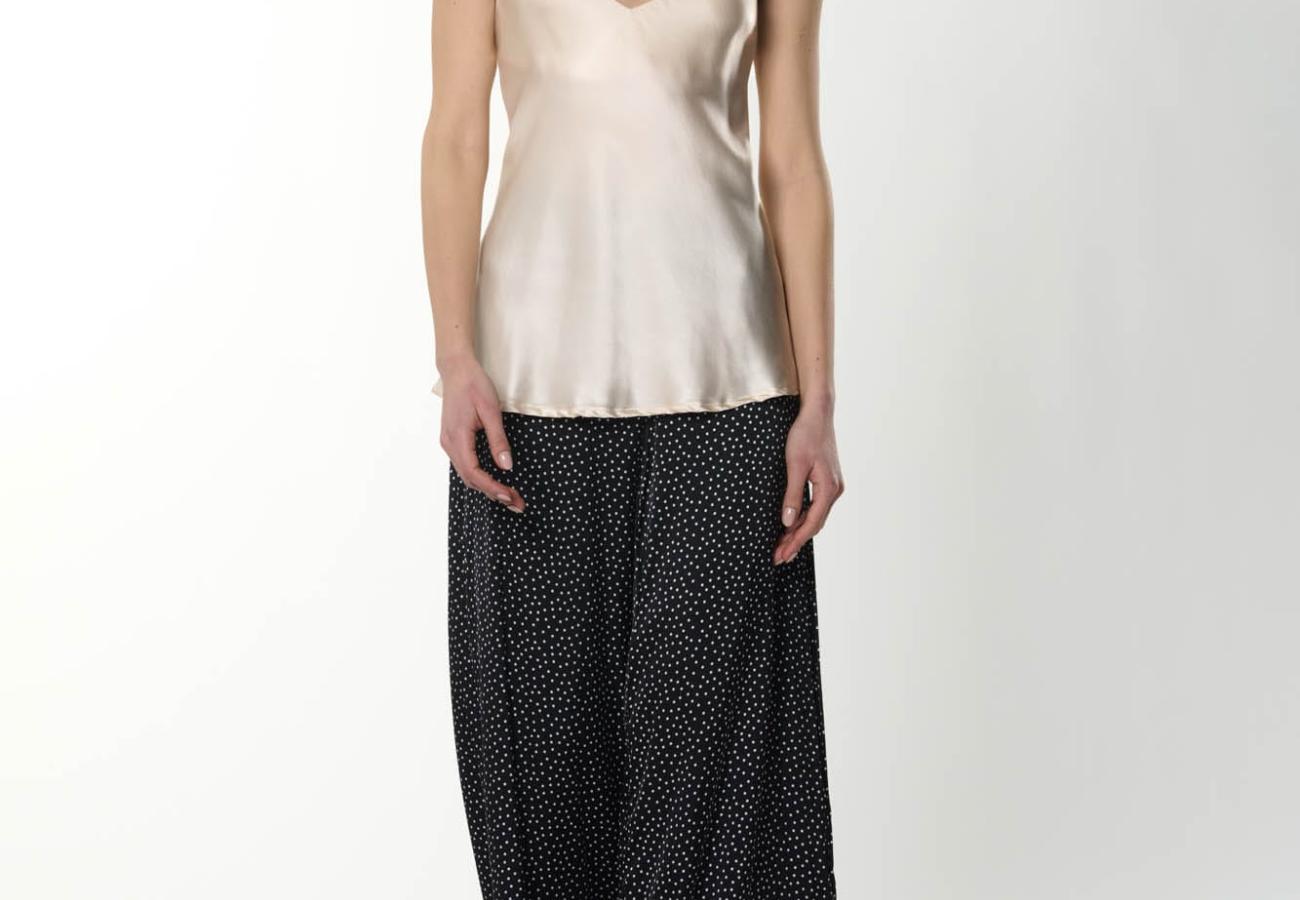 Spencer Clothing | Top Daisy - Pantalone Chris in Tessuto Raso Di Viscosa
