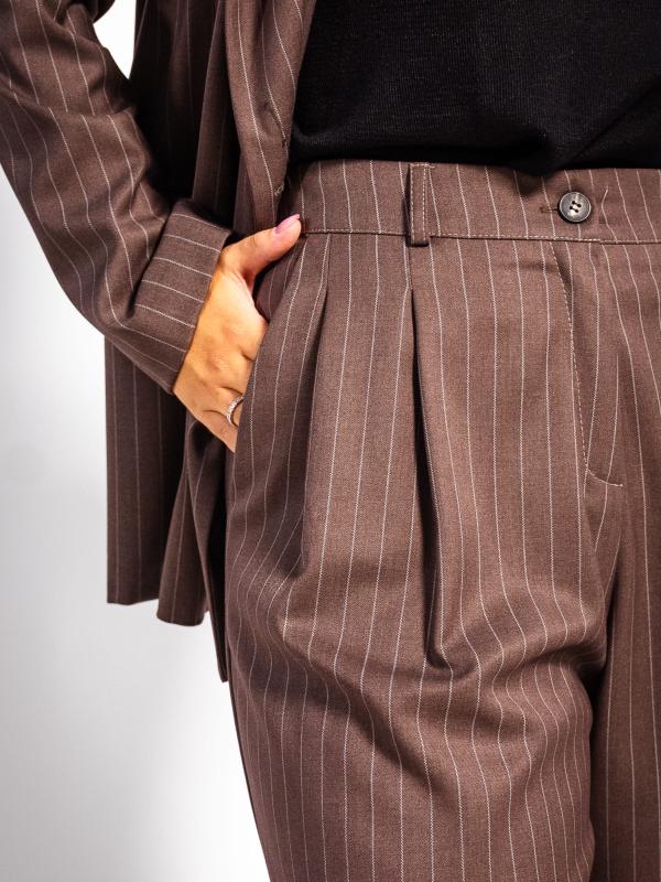 Spencer Clothing - pantalone Grisu in tessuto bond gessato