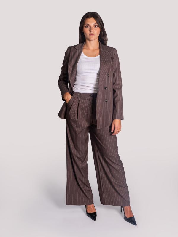 Spencer Clothing - pantalone Grisu in tessuto bond gessato